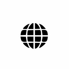 Globe Icon World, Earth, and International Symbol in Line Art