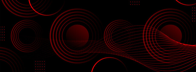 black background.red gradations.circle line pattern.effect tsyle.vector.eps 10