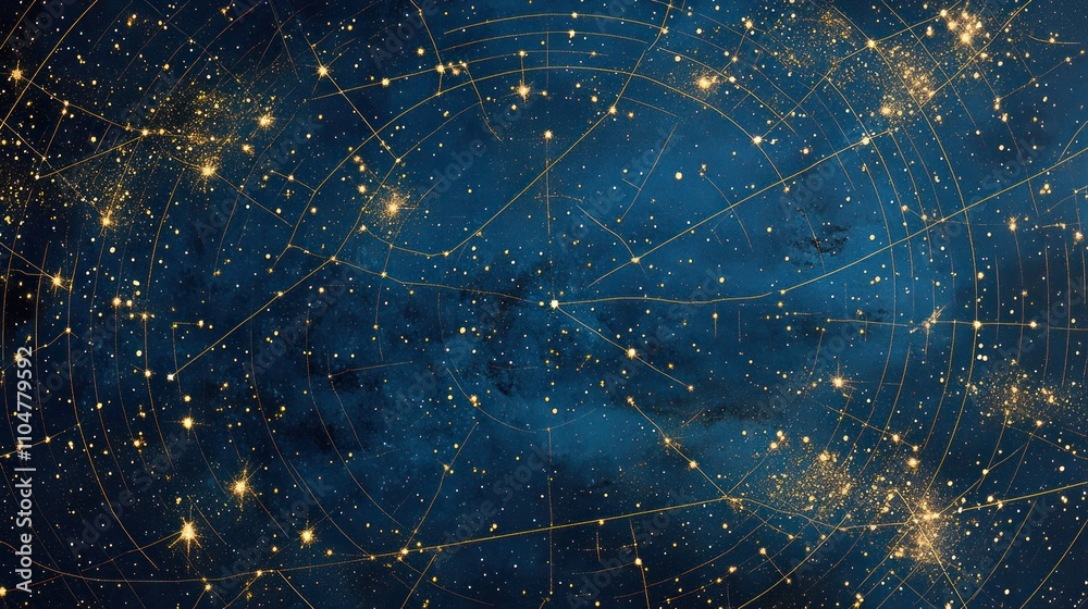 Canvas Prints celestial tapestry: a cosmic constellation chart