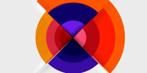 Obraz premium Techno circles and semi circles. Vector Illustration For Wallpaper, Banner, Background, Card, Book Illustration, landing page