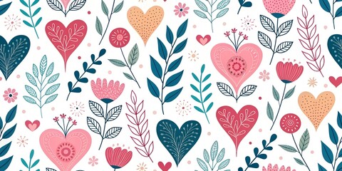 Valentine's Day. Seamless pattern, Modern abstract vector illustrations for greeting cards, party invitation card, website banner, social media banners, and marketing material. without text
