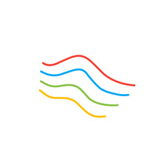 multi color curved lines