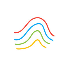 multi color curved lines