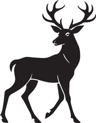 Fototapeta premium Deer vector silhouette illustration design