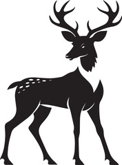 Obraz premium Deer vector silhouette illustration design