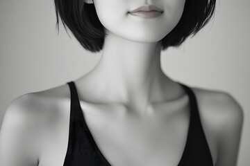 Fototapeta premium Minimalist Portrait in Black and White