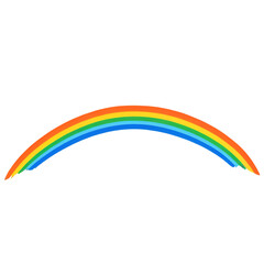 Colorful rainbow arching across the sky after a rain shower in a vibrant atmosphere