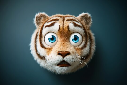 Realistic Tiger with Human Body in Business Suit Portrait