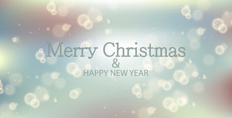 Christmas and New Year Festive Background with Buka Efect