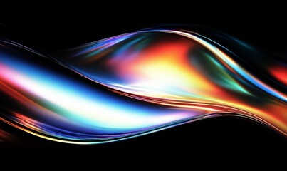 Naklejka premium Futuristic Abstract Art with Vibrant Colors and Curves in Dynamic Gradient Design