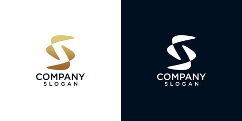 letter s abstract monogram logo design vector