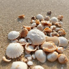 seashells on the beach