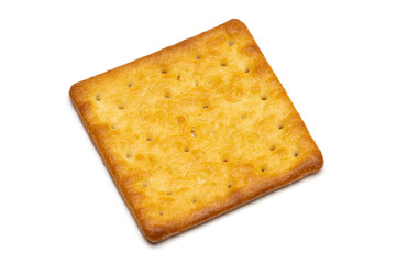 cream cracker biscuit on white background
