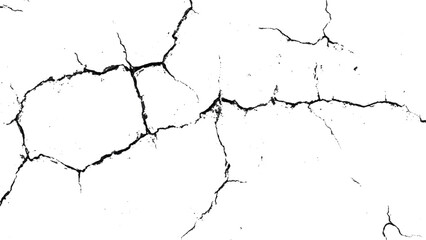 Sketch crack texture. Ground cracks, breaks on land surface from earthquake. Distressed Grunge Texture. Seamless Pattern.