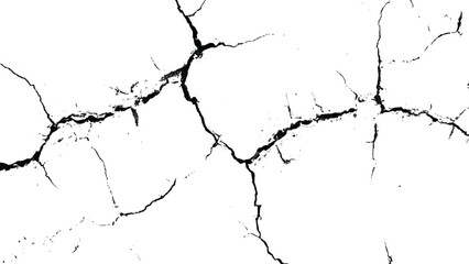 Sketch crack texture. Ground cracks, breaks on land surface from earthquake. Distressed Grunge Texture. Seamless Pattern.