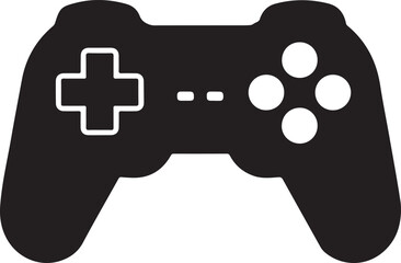 Black and White Illustration of a Gaming Controller  Icon