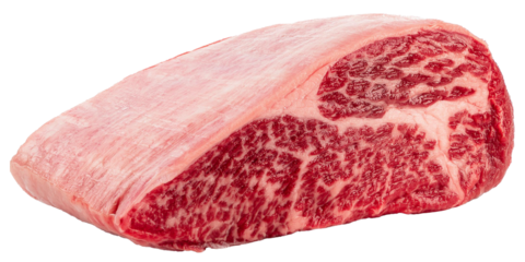 raw red beef meat isolated on white