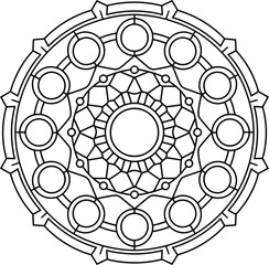 Mandala silhouette vector on a white background