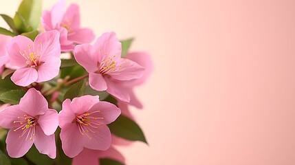 Obraz premium Stunning close-up of delicate pink floral arrangement in a calm nature background