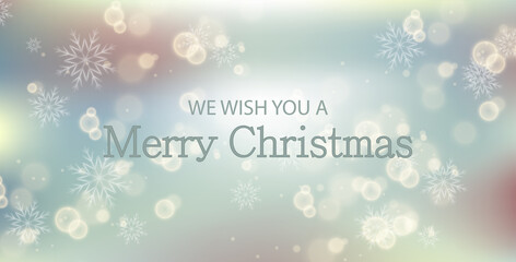 Holiday Season Greetings with buka and snow and Soft Lights