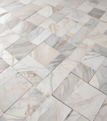 Decorative white paving slabs with sophisticated marble inlays, luxurious finish, pavement, outdoor landscape, architectural feature, exterior decor