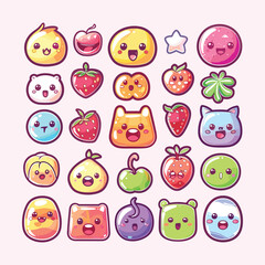 collection of cute vector children's sikers