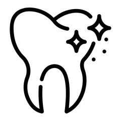 tooth whitening Line Icon