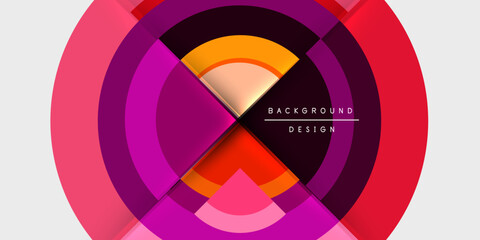 Obraz premium Target circle geometric abstract shapes. Vector Illustration For Wallpaper, Banner, Background, Card, Book Illustration, landing page