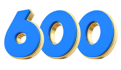 Blue Number 600