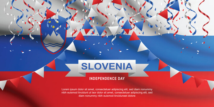 Slovenia Independence Day background. - Powered by Adobe