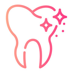 tooth whitening Line Gradient Icon