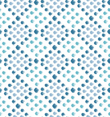 seamless geometric pattern with dots. Simple spring indigo blue dots pattern Geometric texture background.