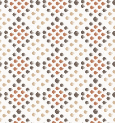 seamless geometric pattern with dots. Simple brown theme dots pattern Geometric texture background.