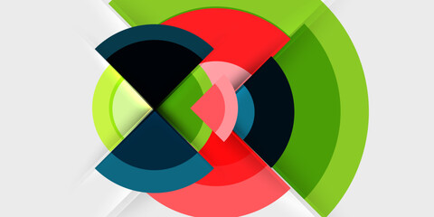 Obraz premium Target circle geometric abstract shapes. Vector Illustration For Wallpaper, Banner, Background, Card, Book Illustration, landing page