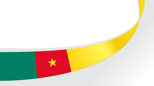 waving cameroon flag vector background with copy space for text. cameroon national day