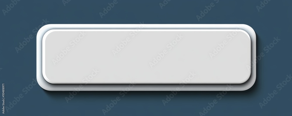 Aufkleber minimalist white rectangular button with drop shadow modern design sleek edges graphic resource