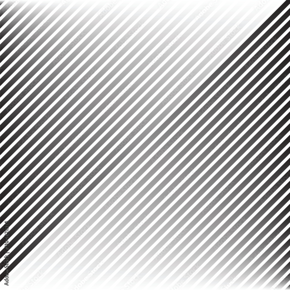 Aufkleber abstract monochrome geometric gradient diagonal line pattern can be used background.