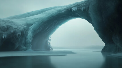 Fototapeta premium Majestic Frozen Arches in Arctic Landscape 