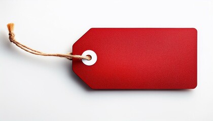 Firefly Red discount tag isolated white background