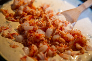 Cooking Creamy Crawfish Pasta