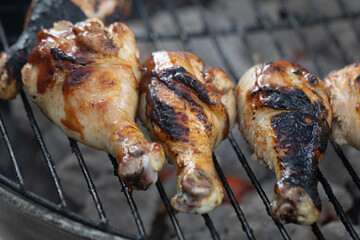 Cooking BBQ Chicken Legs