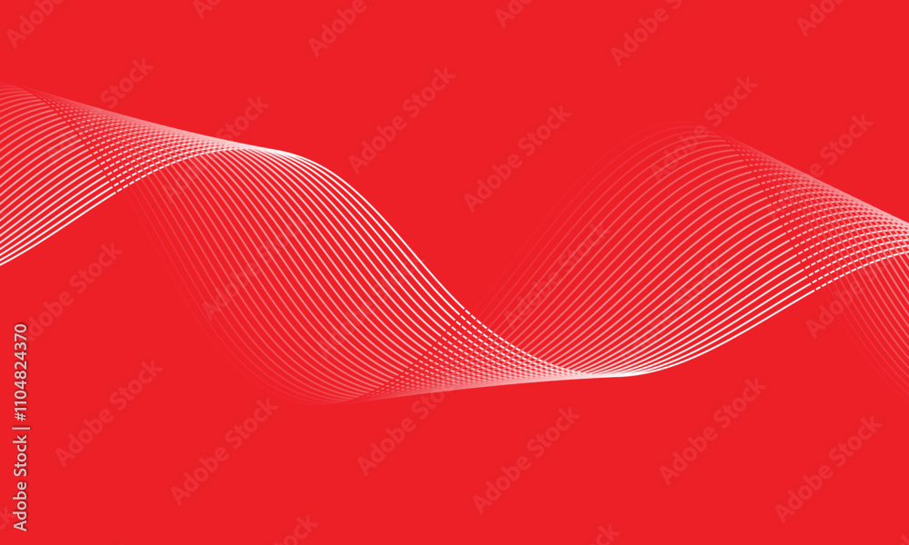 Poster abstract monochrome geometric red white blend line pattern can be used background.