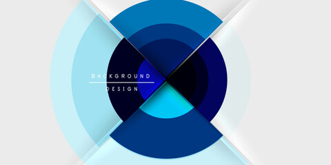 Obraz premium Target circle geometric abstract shapes. Vector Illustration For Wallpaper, Banner, Background, Card, Book Illustration, landing page