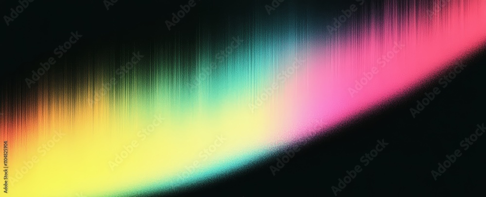 Poster Abstract Vibrant Color Gradient Design with Grainy Background and Glowing Effect