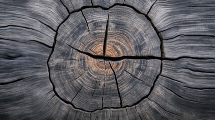 Fototapeta premium Close-up of a tree stump with intricate patterns showcasing nature's beauty.