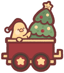 Christmas train (Christmas tree carriage) - chicken