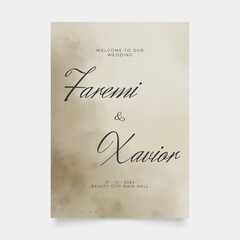 Wedding poster for welcome sign. Vector printable wedding props. Flyer design for welcome sign ready to print template.