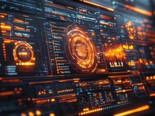 Obraz premium Futuristic dashboard