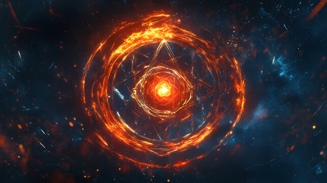 Doctor strange's magical ring. superhero concept. clean, modern illustration for design, web. Runic. Illustration