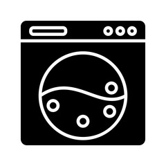 washing machine icon with linear style black line